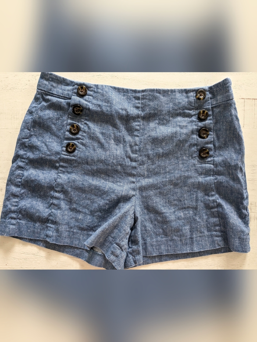 ann Taylor Linen Cotton Blend Sailor Shorts Sz 6